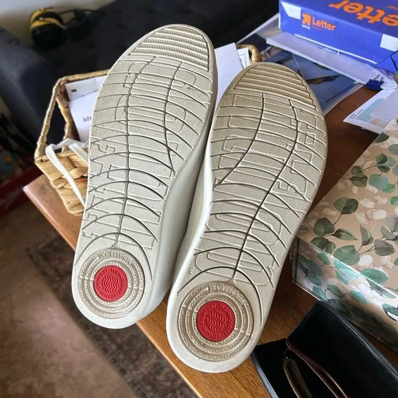 Fitflop RALLY White Leather Sneakers - Picture 6 of 11